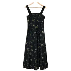 美品 24AW FRAY I.D フレイアイディー ワイドストラップステッチワンピース FWFO244012 サイズ1 イエロー ブラック レディース 古着 中古 USED