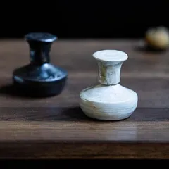 新品未使用 陶磁 粉引 アルコールランプ 手作りCJ533