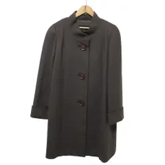 美品 HARDY AMIES ハーディエイミス カシミヤ100％ スタンドカラー ロングコート 9号 ブラウン レディース 古着 中古 USEDのサムネイル