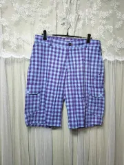 ナイキ ゴルフ ドライフィット メンズ チェック ハーフパンツ