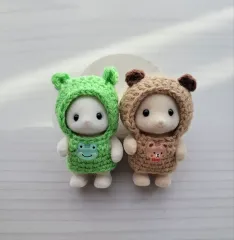 シルバニア 4 5-5cm カエル クマドール 服