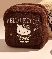 ハローキティ フリース ミニ バッグ ブラウン