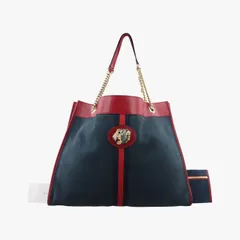 グッチGucciラジャ ネイビー×レッド スエード 537219 I027439420