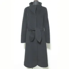 良品 vanilla confusion ヴァニラコンフュージョン アンゴラ ベルテッドコート CORFLW3047 サイズ40 ブラック レディース 古着 中古 USEDのサムネイル