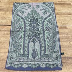 ETRO エトロストール ペイズリー柄 イタリア製 グレー系 マスタード