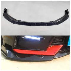 送料無料 日産 シルフィB17 前期 2016-2019 年式 用 フロントリップ フロントスポイラー エアロパーツ 外装 ドレスアップ カスタムパーツ PP素材 艶消しブラック 艶ありブラック カーボン調 選択可 左右セット おしゃれ かっこいい
