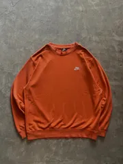 NIKE ナイキ クルーネックスウェット ワンポイント刺繍 オレンジ XXL