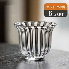 新品未使用 耐熱 ガラスカップ 6個セット花形ガラス茶杯 ガラスカップ 茶湯 カフェ食器 茶海クリア 北欧 透明 おしゃれ母の日 父の日 プレゼント 実用的茶道具 茶道 中国茶 泡茶 中国茶器 茶器 敬老の日CJ602