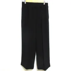 美品 22SS CINOH チノ RELAX パンツ センタープレス イージー スラックス 22SPT504 36 ブラック レディース 古着 中古 USED