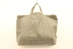 【中古】 L.L.Bean レディーストートバッグ -- 2way トートバッグ L.L.Bean -- グレー 灰 ロゴ