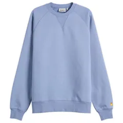 カーハート メンズ アウター パーカー・スウェット Carhartt WIP Chase Crew Sweat Charm Blue Gold ブルー