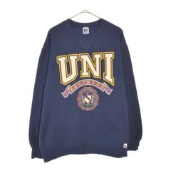 90年代 USA製 RUSSELL ATHLETIC ラッセル スウェット カレッジ ネイビー(メンズ XL)中古 古着 X6382