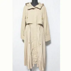 美品 Apuweiser-riche アプワイザーリッシェ プリーツ フード コート 29328780 1 ベージュ レディース 古着 中古 USED