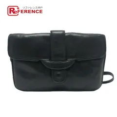 CELINE セリーヌ ショルダーバッグ ロゴ レザー ブラック