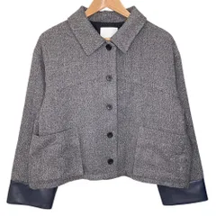 美品 25SS COLLAGE GALLARDAGALANTE コラージュ ガリャルダガランテ コンビCPOコート ショート丈ジャケット サイズF ネイビー レディース 古着 中古 USEDのサムネイル