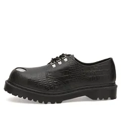 ドクターマーチン メンズ シューズ オックスフォード Tシャツ Dr Martens 1461 Steel Toe 3 Eye Shoe Green Analine Croc Emboss グリーン