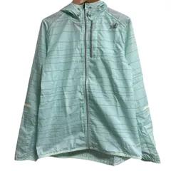 美品 New Balance ニューバランス ウインドブレーカー サイズXS ライトブルー レディース 古着 中古 USED