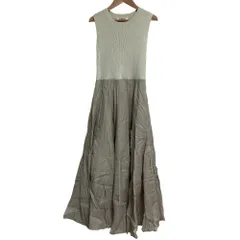 美品 SNIDEL スナイデル ニット×シアースカートドッキングワンピース サイズ0 ミント レディース 古着 中古 USED