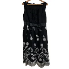 美品 M'S GRACY エムズグレイシー ウエストリボン ワンピース サイズ38 ブラック レディース 古着 中古 USED