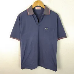 McGREGOR マックレガー ポロシャツ ロゴ刺繍 ネイビー Mサイズ メンズ 古着 アメカジ クラシック