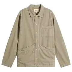 フォーク メンズ アウター ジャケット・ブルゾン シャツ Folk Meyer Shirt Jacket Silver Sage Herringbone セージ