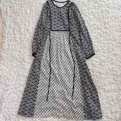 CRAFT クラフト　ワンピース　2024年　CRAFT STANDARD BOUTIQUE インド綿混ワンピース　エスニックブロックプリント　ロングワンピース