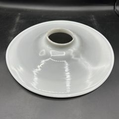 昭和レトロ 平笠 平傘 電気傘 ガラスシェード ミルクガラス 乳白色 2枚