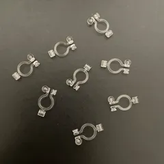 樹脂 ノンホール イヤリング コンバーター ピアス クリア 透明 レディース