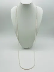 アコヤ パール 真珠 パール ロングネックレス 120cm SVククラスプ 4.0-4.5mm AKOYA