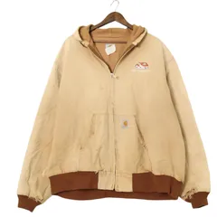 90年代 USA製 Carhartt カーハート アクティブジャケット ベージュ (メンズ XL相当) 中古 古着 A2076