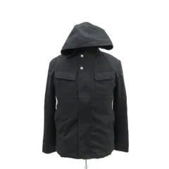 エムケーミッシェルクランオム MK MICHEL KLEIN HOMME ジャケット 上着 ミドル丈 2WAY 46 黒 ブラック フード付き ライナー付き /SM40 ■ECB002のサムネイル