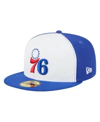 ニューエラ メンズ アクセサリー 帽子 New Era Mens WhiteRoyal Philadelphia 76ers Repeat 59Fifty Fitted Hat White Royal ホワイト
