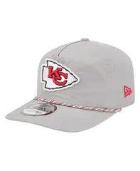 ニューエラ メンズ アクセサリー 帽子 New Era Mens Gray Kansas City Chiefs Rope 19TWENTY Hat Gray グレー