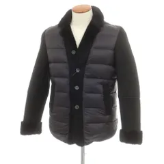 【中古】エンメティ EMMETI ナイロン ムートン ダウンジャケット ブラック【サイズ46】【メンズ】