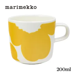 マリメッコ marimekko コーヒーカップ マグカップ 200ml Unikko ウニッコ ホワイト×イエロー