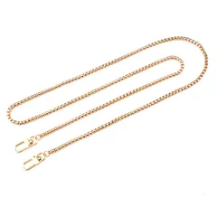 【新品】 [Hikaru.G] チェーンベルト ショルダーベルト ストラップ スマホショルダー スマホチェーン バッグ 交換用 バッグ小物 メタル製 単品 115cm レディース おしゃれ (ゴールド) 1