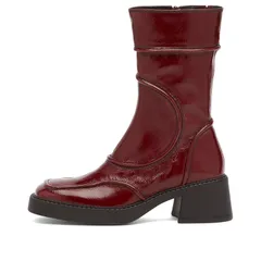 ミスタ レディース シューズ ブーツ・レインブーツ アンクル Miista Malene Burgundy Ankle Boot Red レッドのサムネイル
