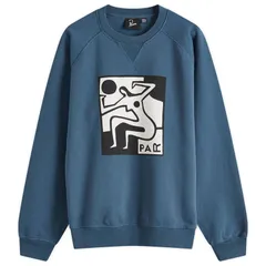 バイ パラ メンズ アウター パーカー・スウェット クルーネック シャツ By Parra Ball Sports Crew Neck Sweatshirt Dark Blue ブルーのサムネイル