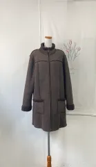 マークス アンド ペンサー ビスコース ムートン スタイル フリース裏地 コート