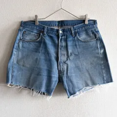 【雰囲気抜群/70s】 LEVI'S 【501 66前期 赤耳 カットオフ デニムショートパンツ】W40 ボタン裏6 リーバイス ヴィンテージ 26030766