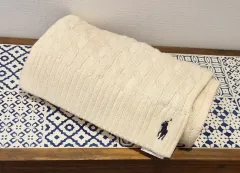 ポロラルフローレン コットン ケーブルニットマフラー