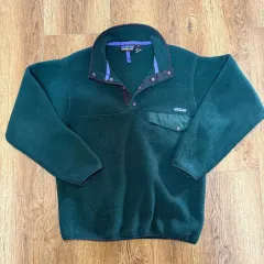 90s ジャマイカ patagonia パタゴニア Synchilla（シンチラ） スナップ-T グリーン