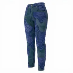 81c26 Valentino ヴァレンティノ Vintage フラワーデニム バギーパンツ サイズ29 パープル イタリア製 DENIM PANTS ジーンズ JEANSt18rのサムネイル