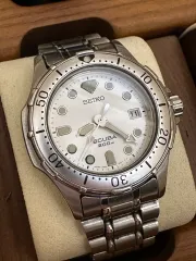 ヴィンテージ SEIKO セイコー 7n35 ダイバー 37mm 銀版 クオーツ