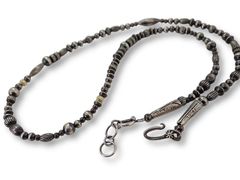 即決可】エリッカニコラスビゲイナバホパール4mm 55cm燻silver925