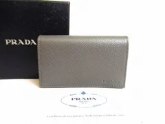 プラダ PRADA サフィアーノ レザー 名刺入れ カードケース カードホルダー メンズ レディース 【未使用保管品】