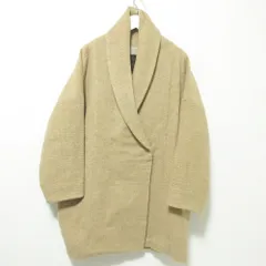 美品 LA MARINE FRANCAISE マリンフランセーズ ショールカラー ミドル丈 オーバーサイズ コクーンコート ベージュ レディース 古着 中古 USEDのサムネイル