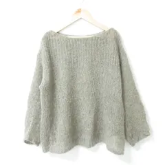 美品 24AW Liesse リエス ボートネックモヘアニット ローゲージ オーバーサイズ 長袖 シアーニット セーター A0148KSW308 グレー レディース 古着 中古 USEDのサムネイル