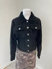 ヴィンテージ donna 豚革 スウェード トラッカー シルバー銀装飾 ジャケット J03915