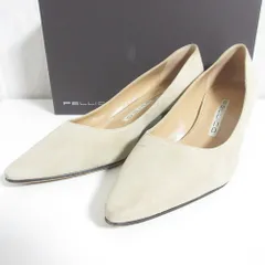 良品 PELLICO ペリーコ スエード ポインテッドトゥ パンプス 38 25cm相当 ベージュ レディース 古着 中古 USED